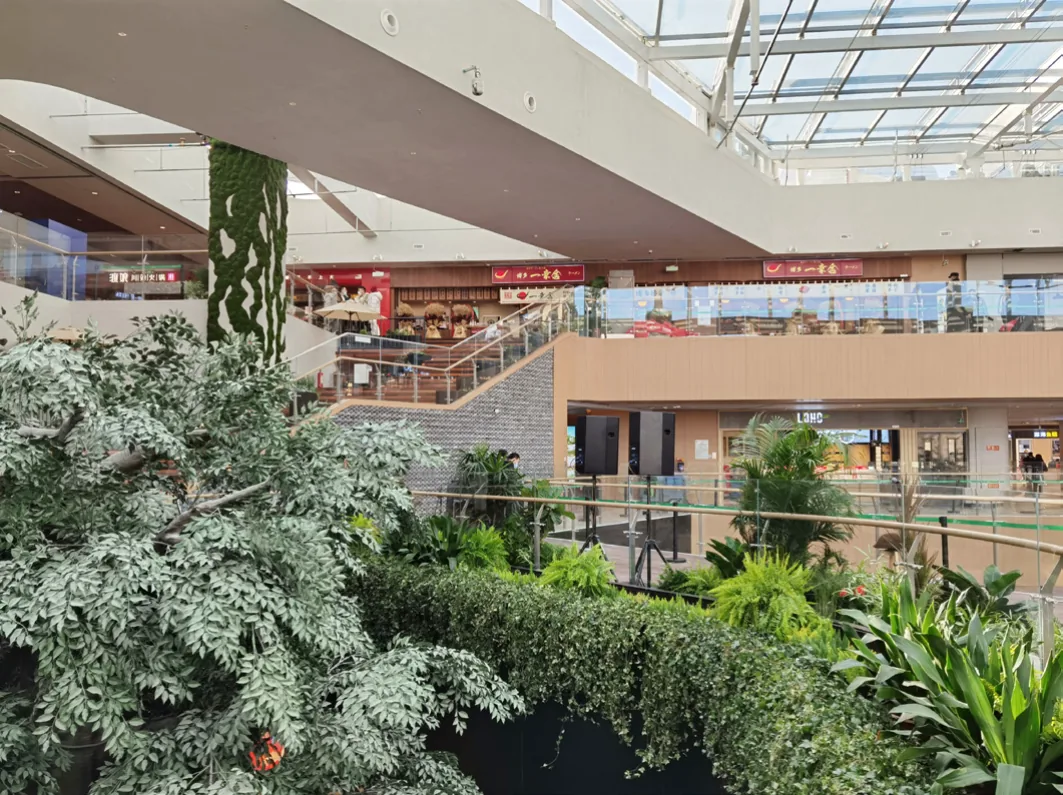 Interior garden at Beijing Daxing Joy Breeze