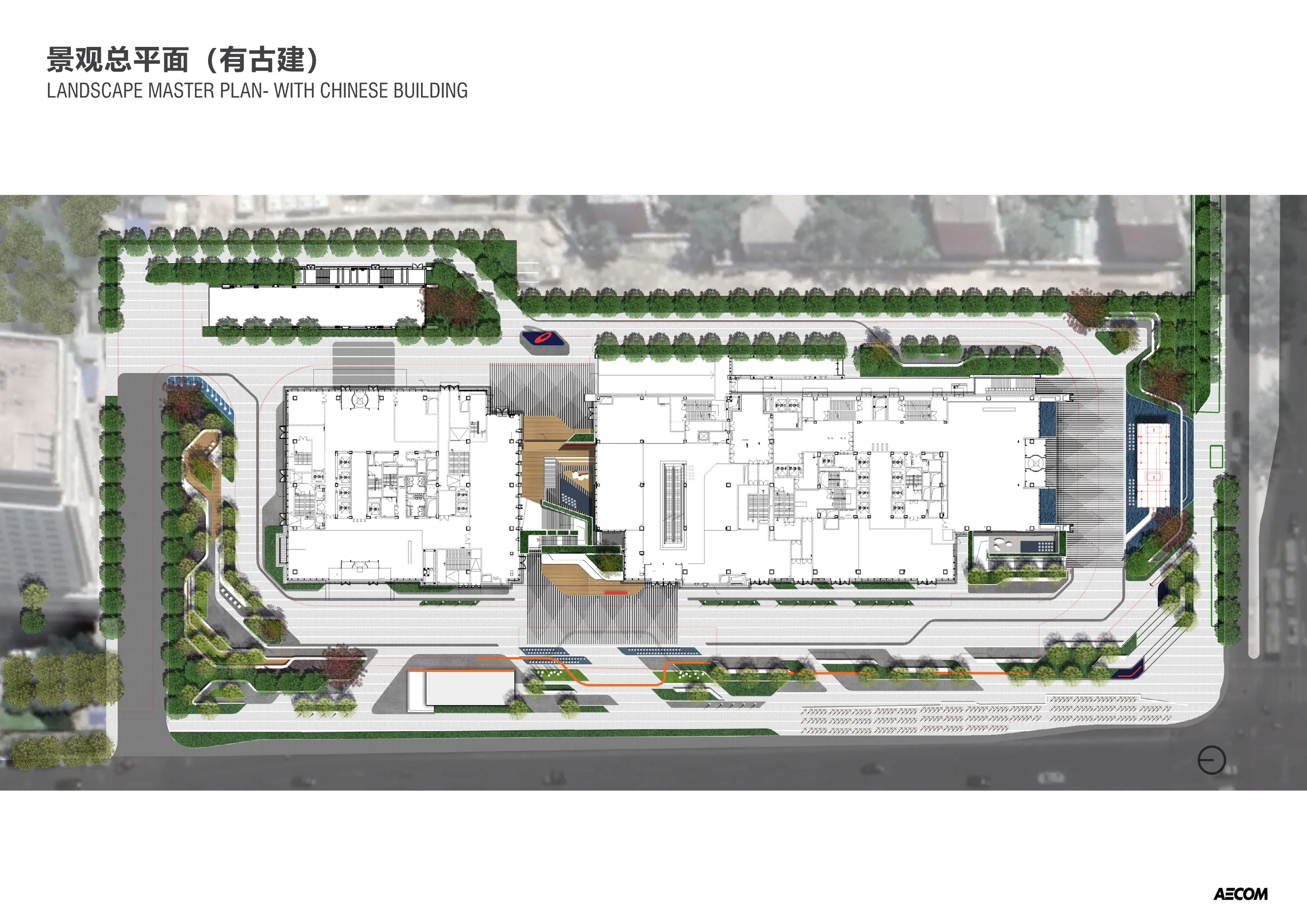 Master plan for Beijing Hevol Tower landscape