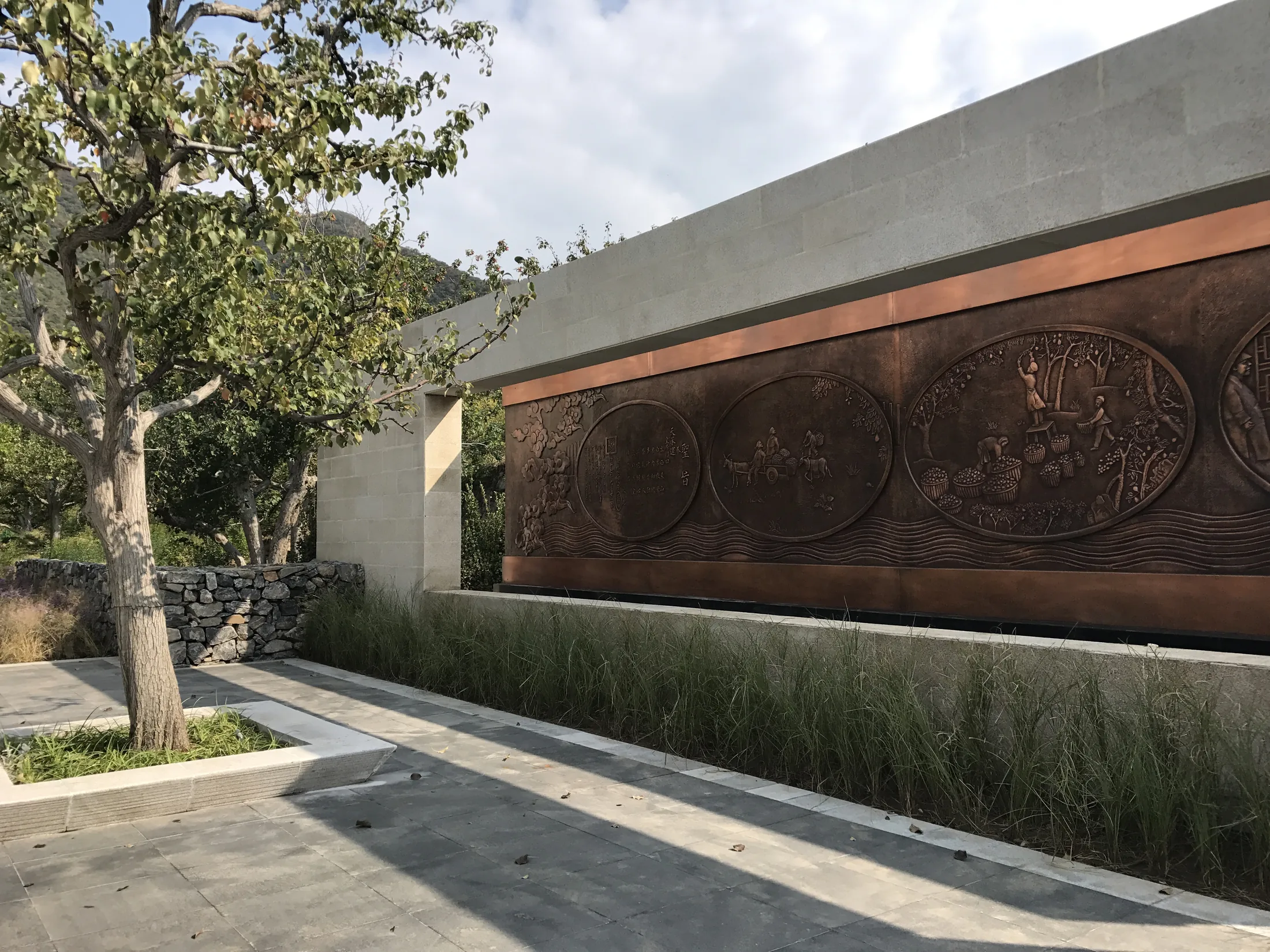 Cultural wall at Beijing Junzhuang Eco-Village
