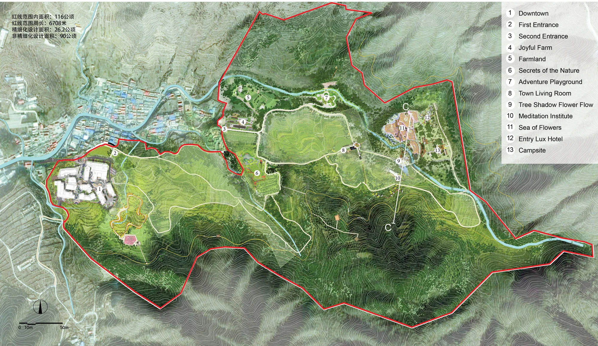 Planning diagram for Beijing Junzhuang Eco-Village