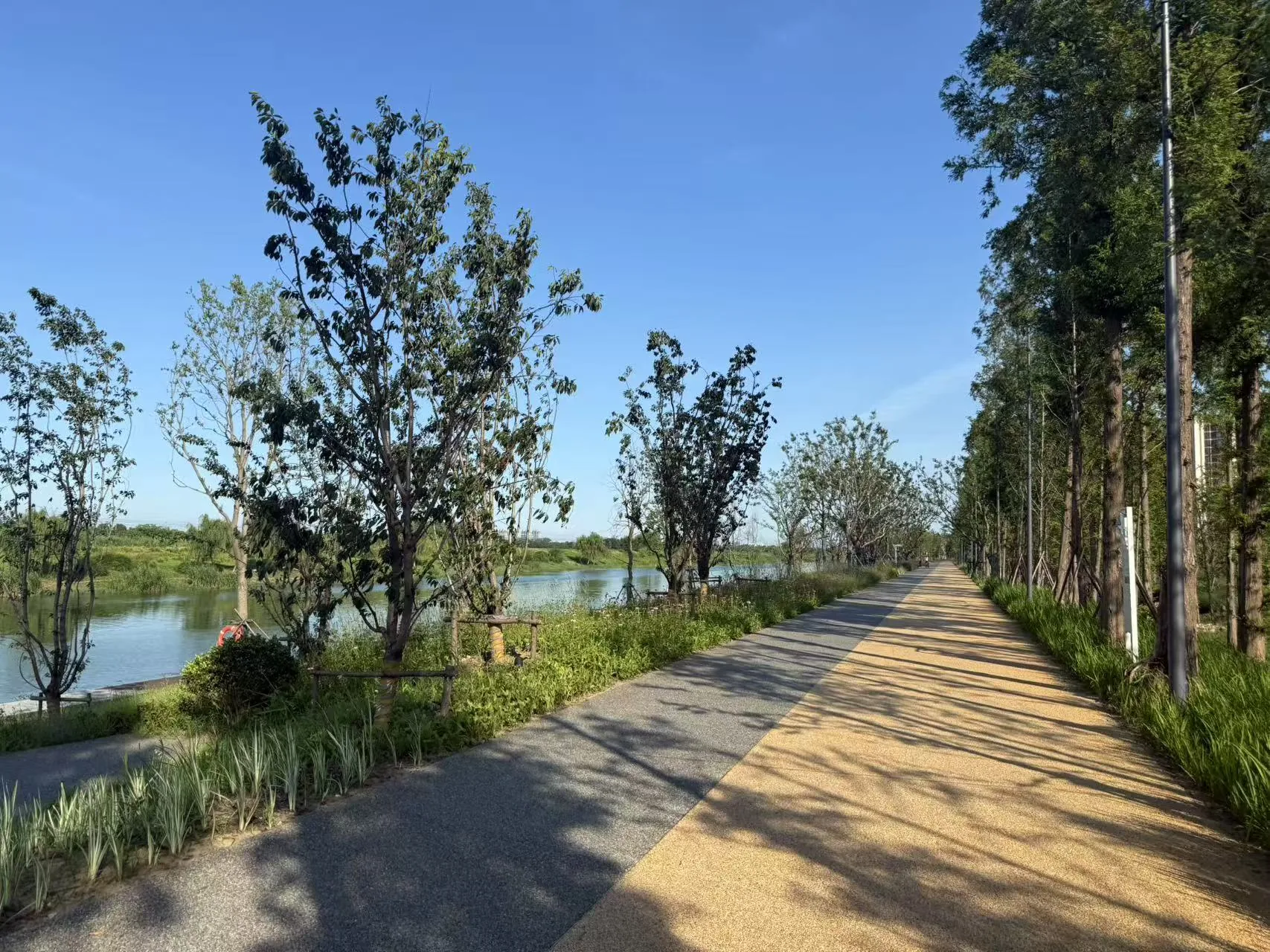 Riverside path at Changzhou Changbei Riverfront Landscape Belt