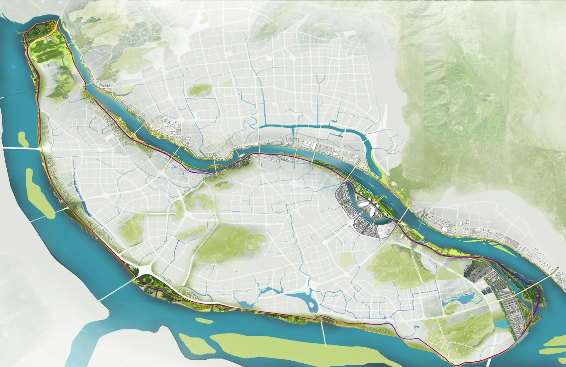Island route planning for Fuzhou Southern Nantai Island