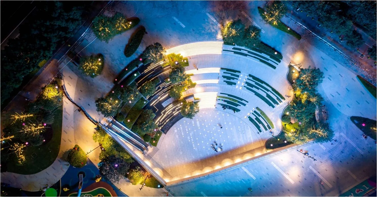 Aerial plaza view at Liuzhou MixC