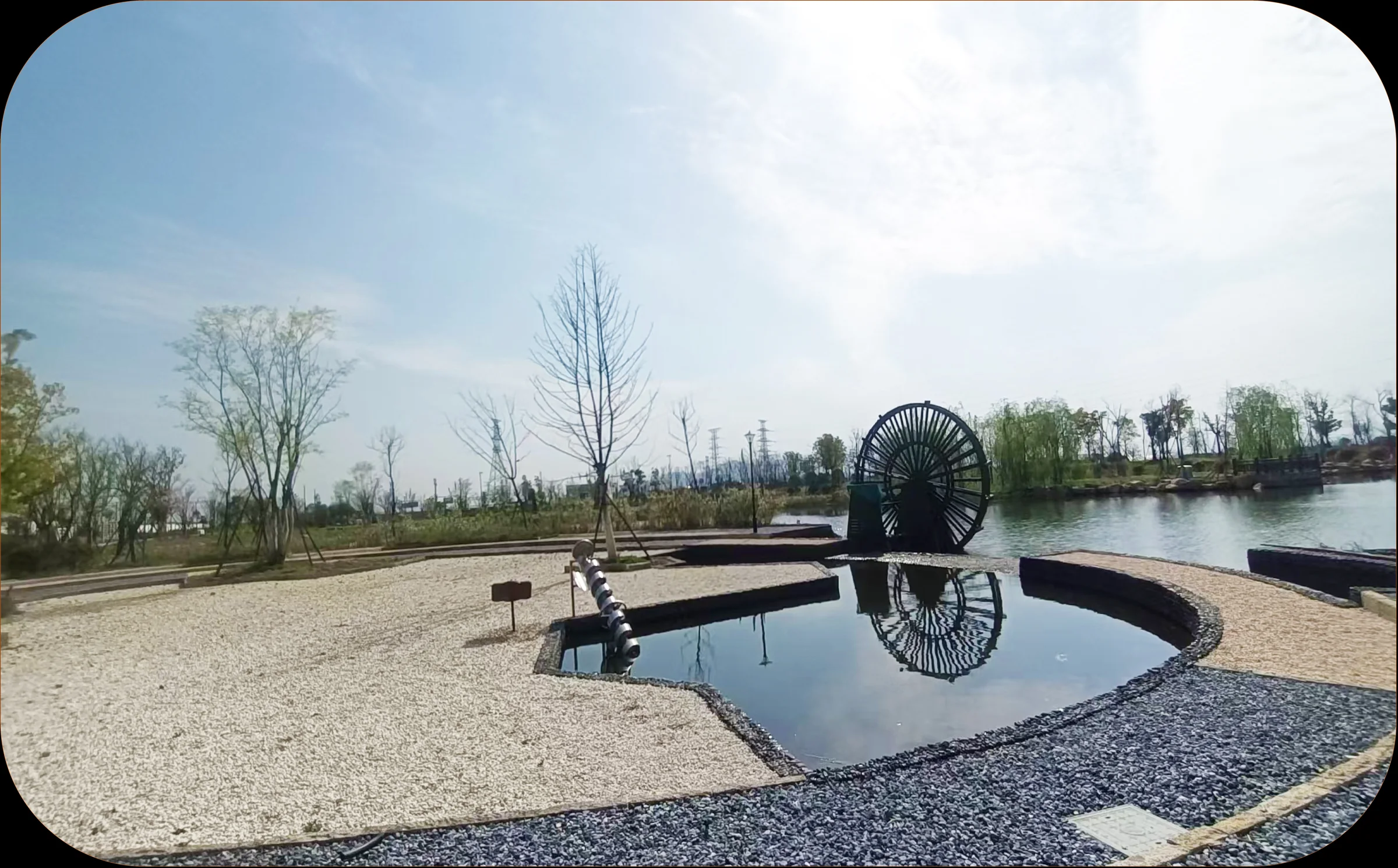 Research water edge at Quzhou Ecological Research Wetland Park
