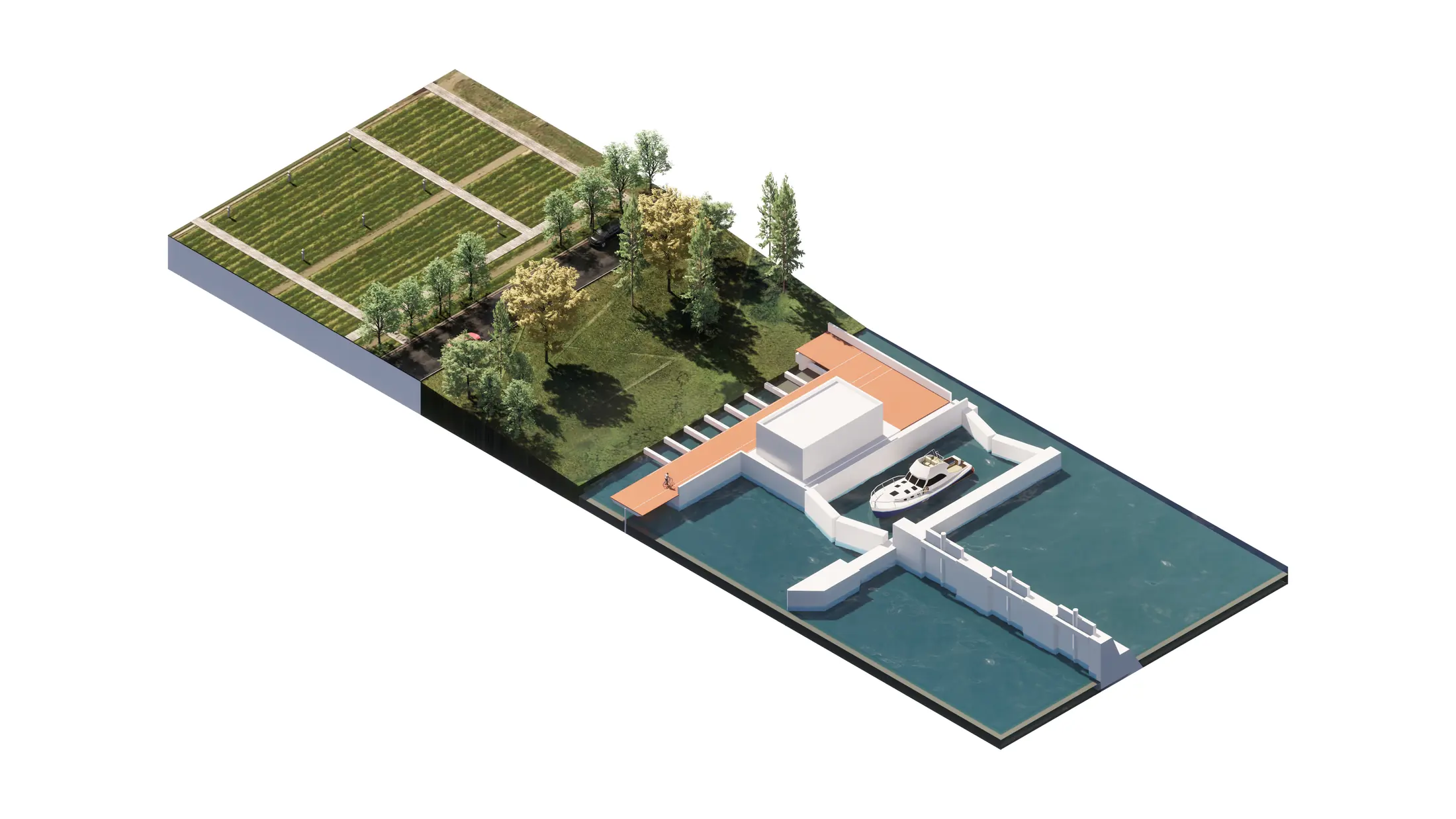 Planting room module for Quzhou riverfront renovation