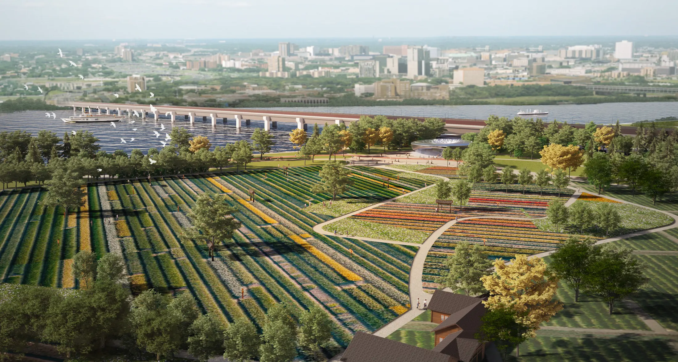 Riverfront activity space at Quzhou Poetry and Painting Scenic Belt