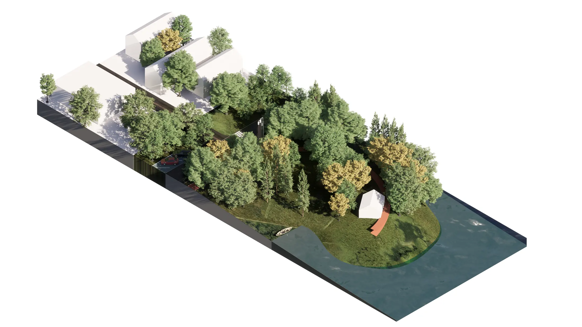 Viewing platform for Quzhou riverfront renovation