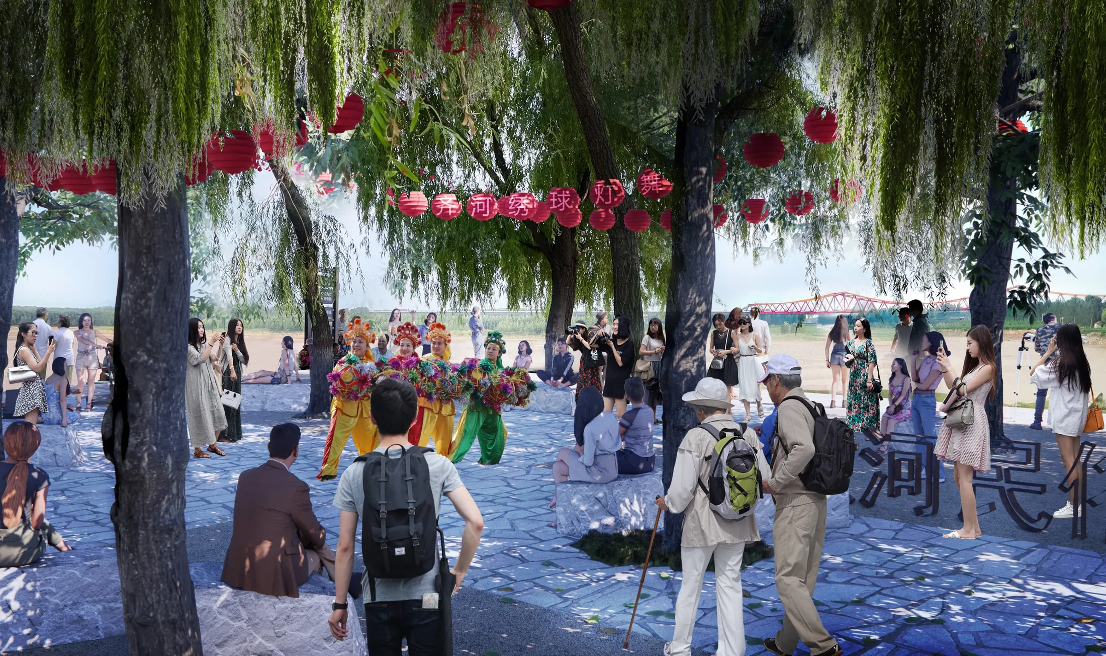 Forest event space concept for Shandong parkway corridor