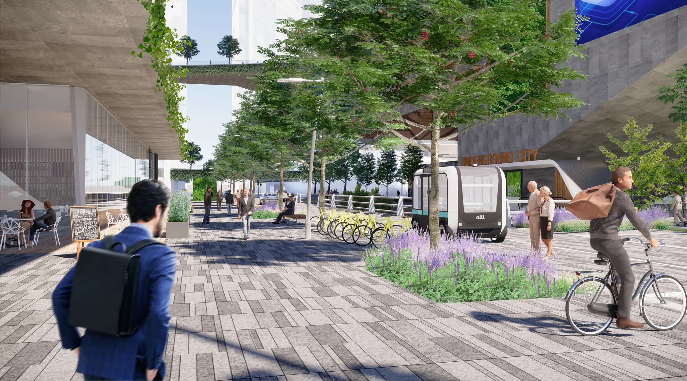 Edge street landscape at Shenzhen Vanke Super Headquarters Base