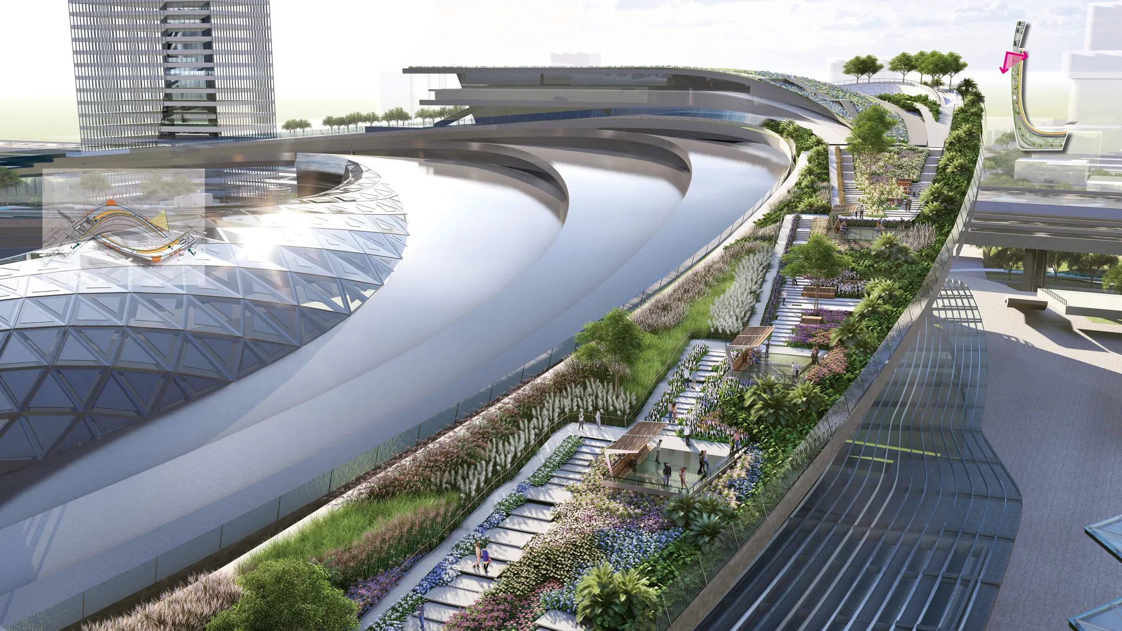 Roof park at Shenzhen Xili Terminal