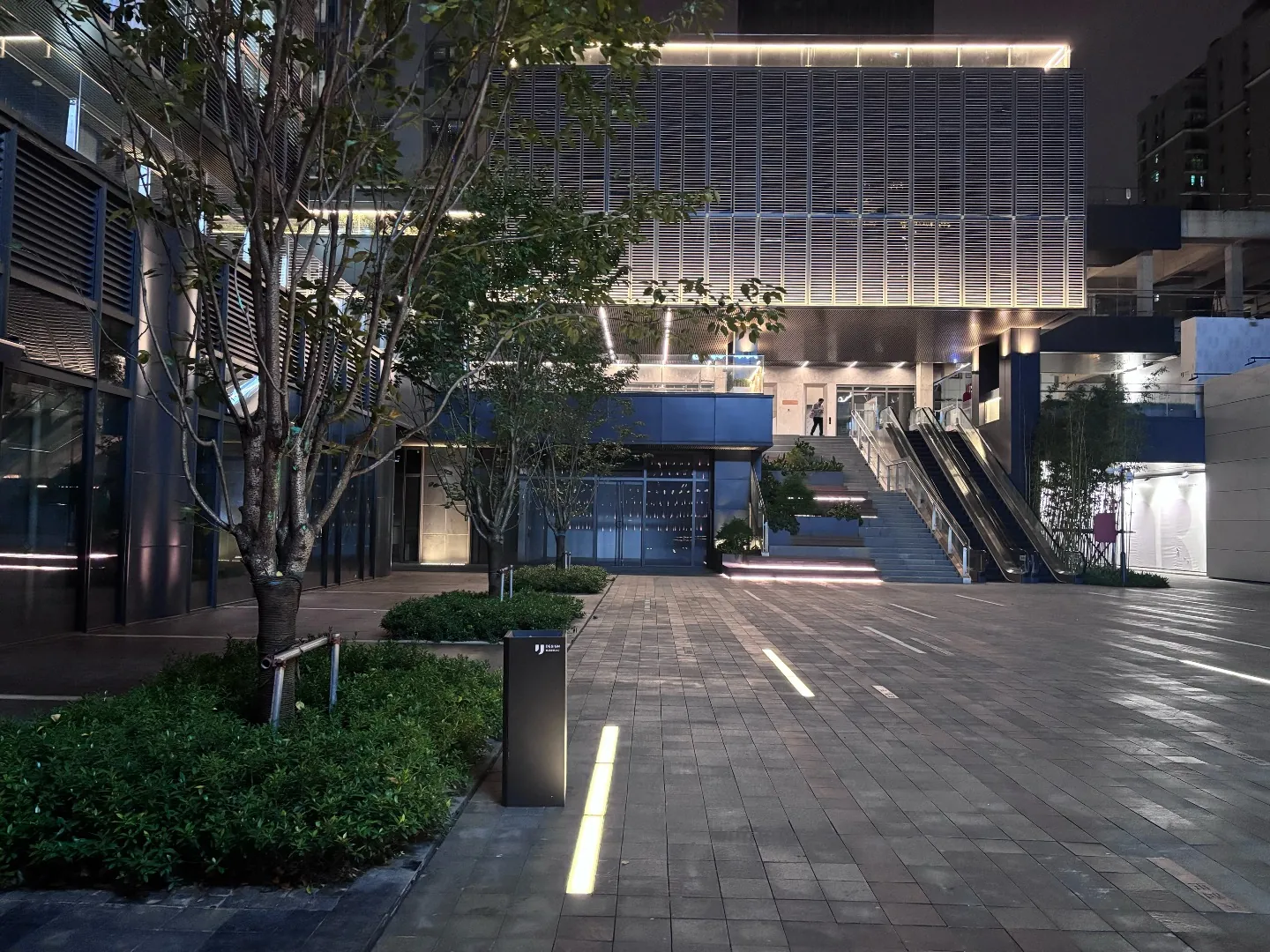 Evening street at Wuhan Heart of Design
