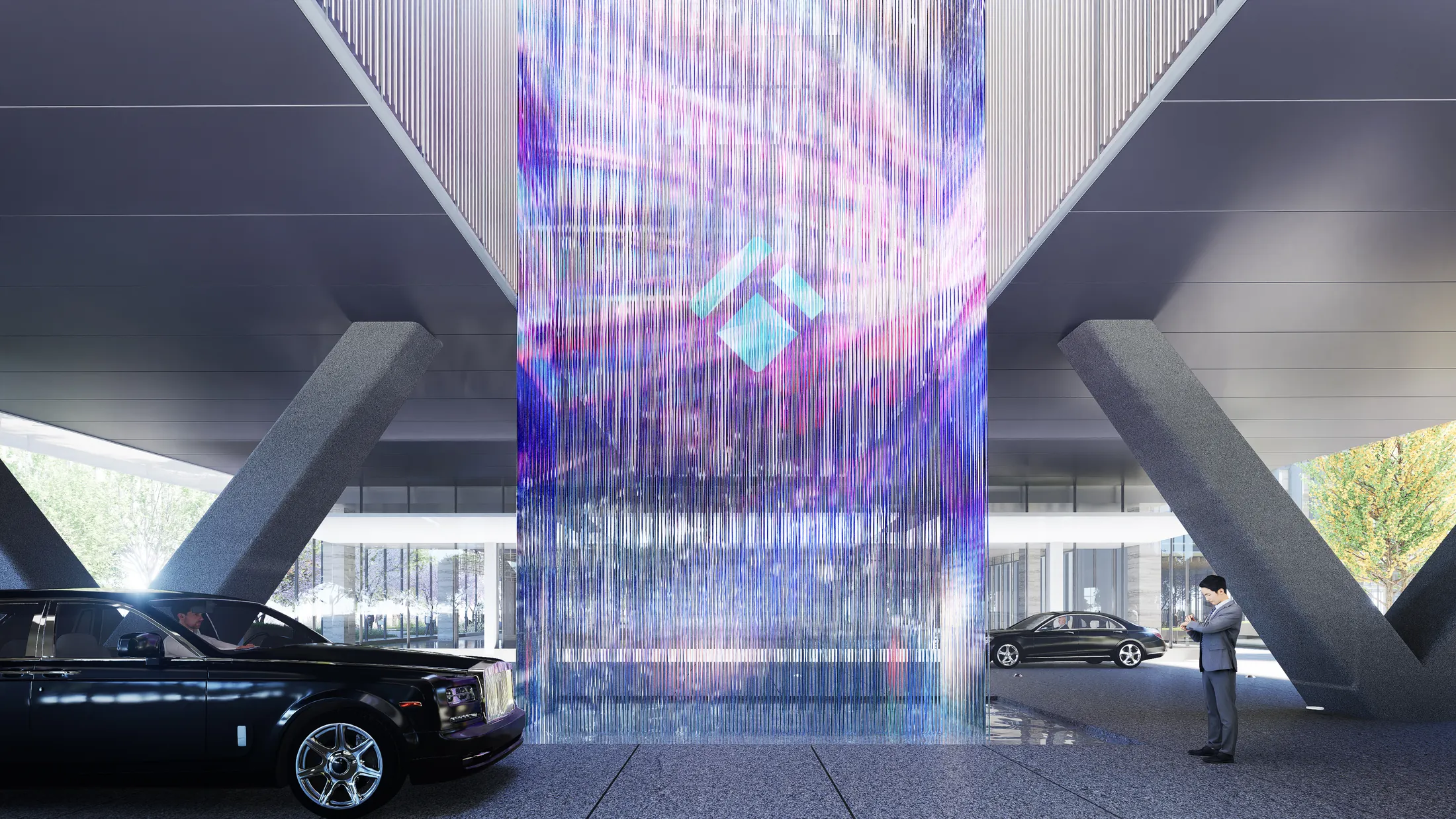 Arrival canopy at Wuhan Taikang Headquarters