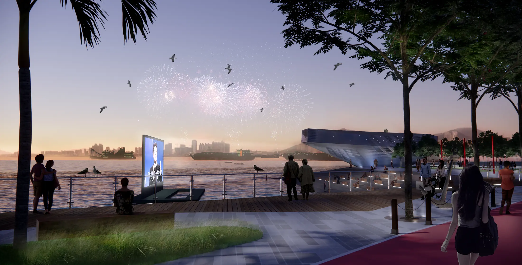 Coastal promenade at Xiamen Romantic Line Phase III