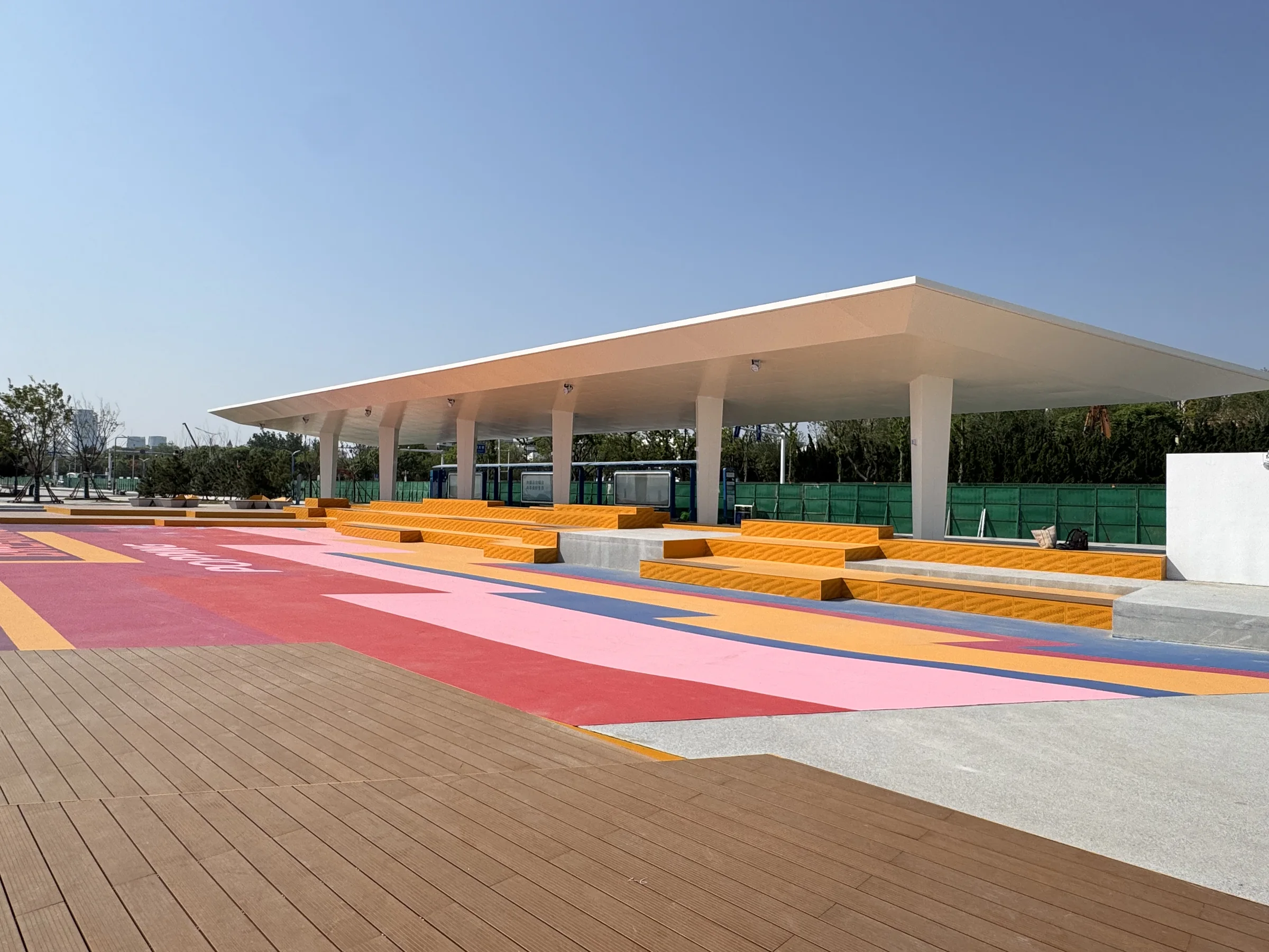 Color plaza at Yantai Coastal Line Demo Area